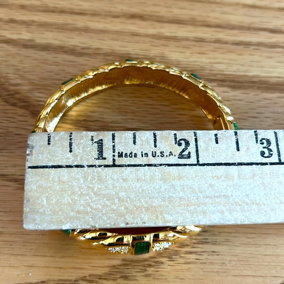 Joan Rivers Gold and Green Gemstone Cuff Bracelet - Picture 5 of 5